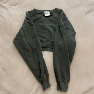 Aerie cropped crewneck